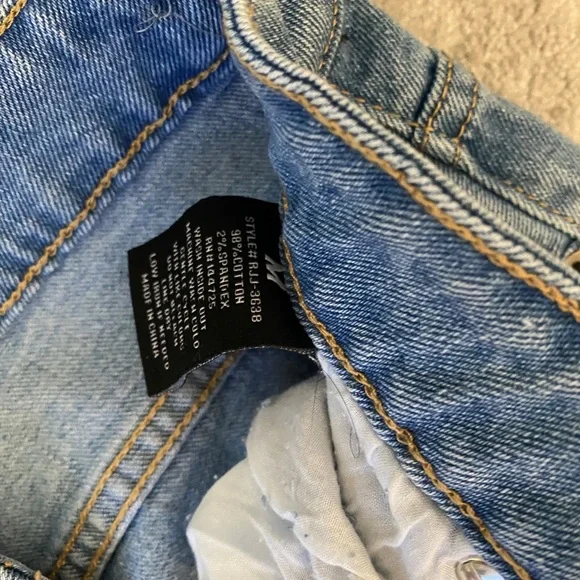 3 for 30$ American Bazi Women's Distressed  Cutout Denim Skinny Jogger Jeans  M - Picture 3 of 10